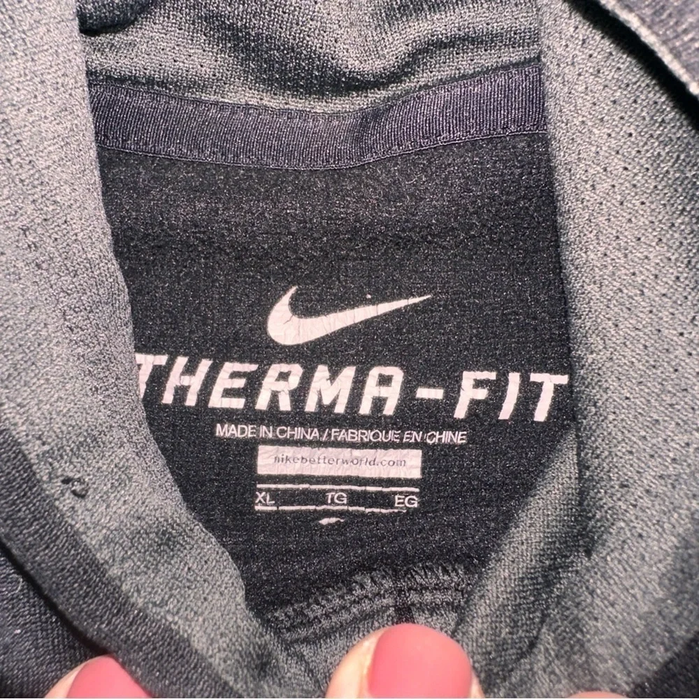 Nike Therma-Fit Unisex Black Gray Hoodie XL  Athletic Active Classic Sweatshirt
